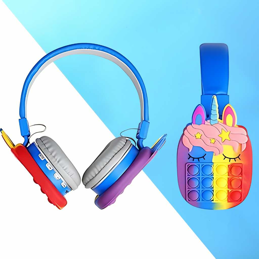 buy best kids accessories online in india unicorn style popit headphones for kids dodkart