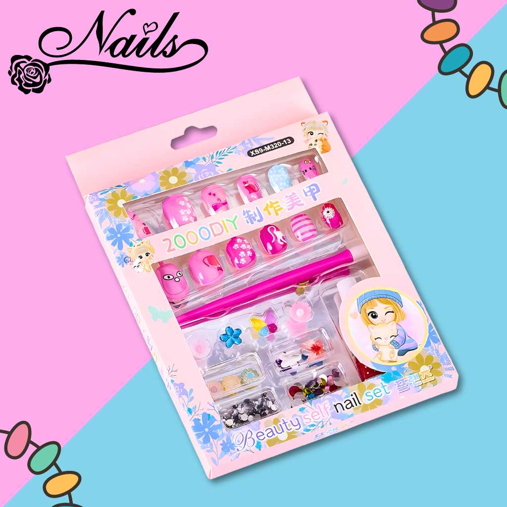 Fashionable Colorful Nail Sticker Set for Kids - DODKart