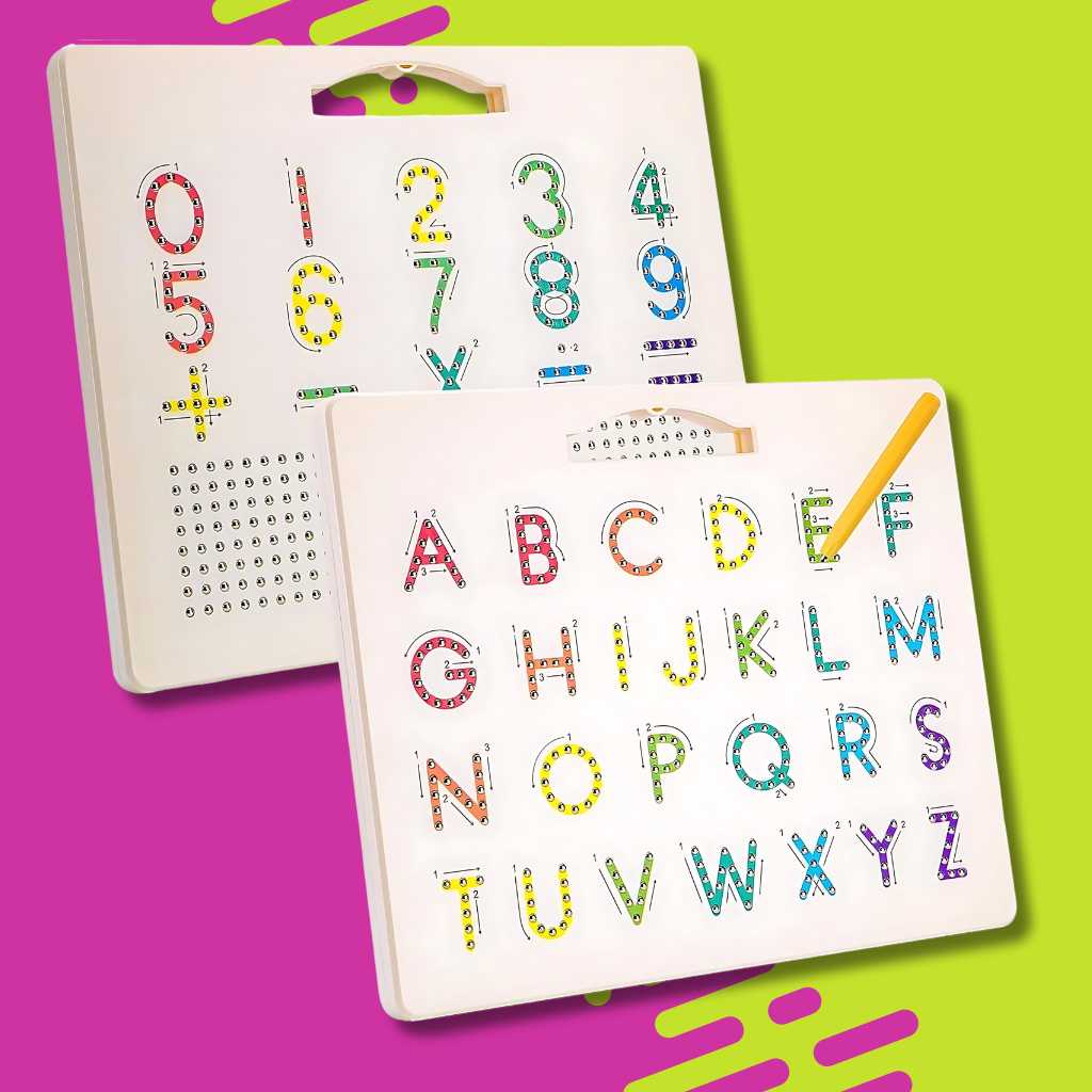 buy best wooden educational toys online for kids and toddlers in india double sided magnetic alphabet number board dodkart