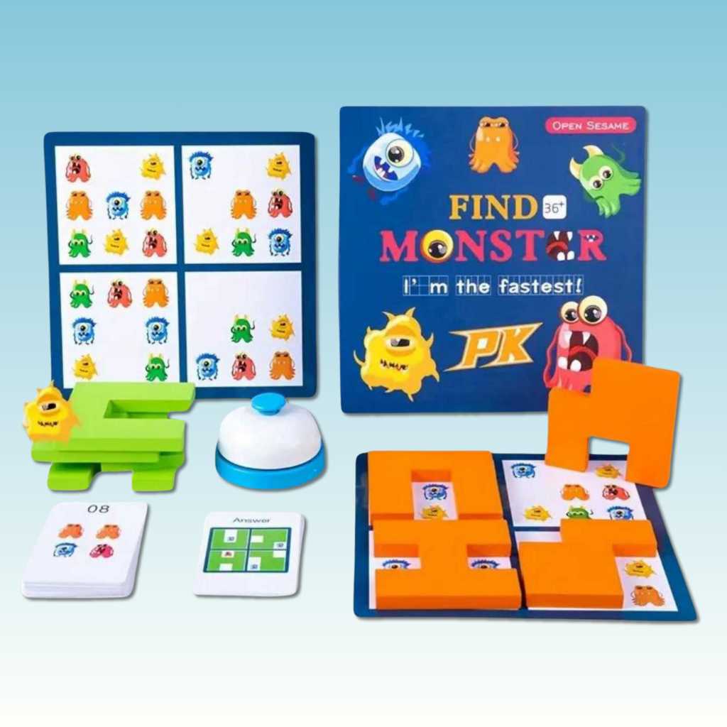 buy best wooden educational toys online for kids and toddlers in india Monster Hunt Wooden Educational Toy for Kids dodkart