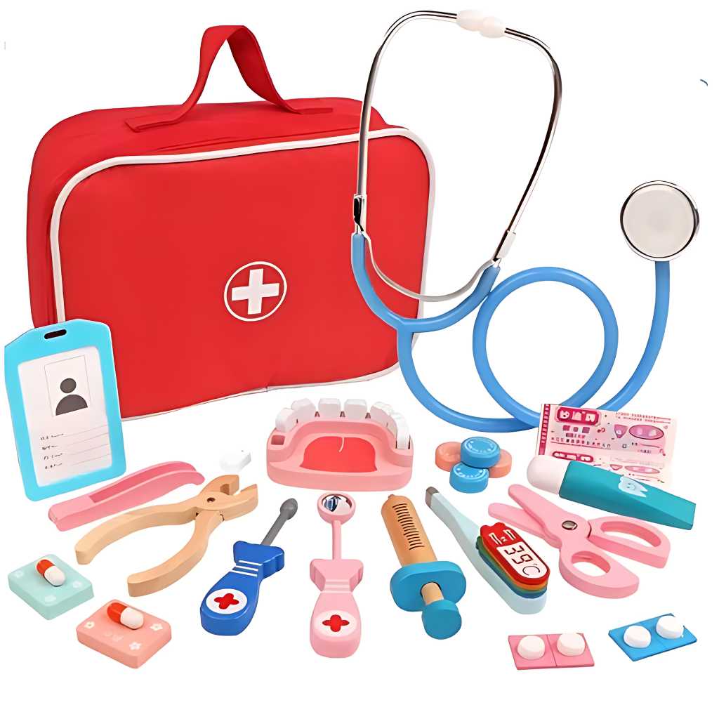 buy best wooden educational toys online for kids and toddlers in india wooden doctor set educational toy for kids dodkart