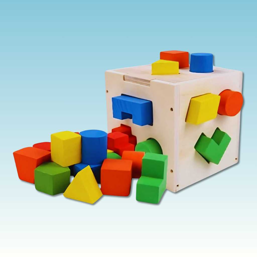 buy best wooden educational toys online for kids and toddlers in india Wooden Shape Matching Intelligence Box dodkart