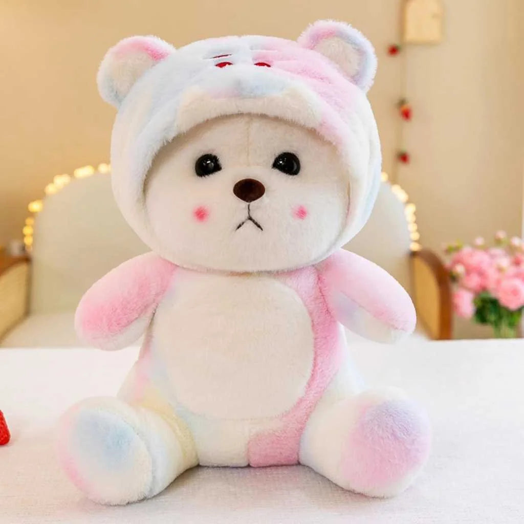 Colorful Hooded Cute Teddy Bear Soft Toy