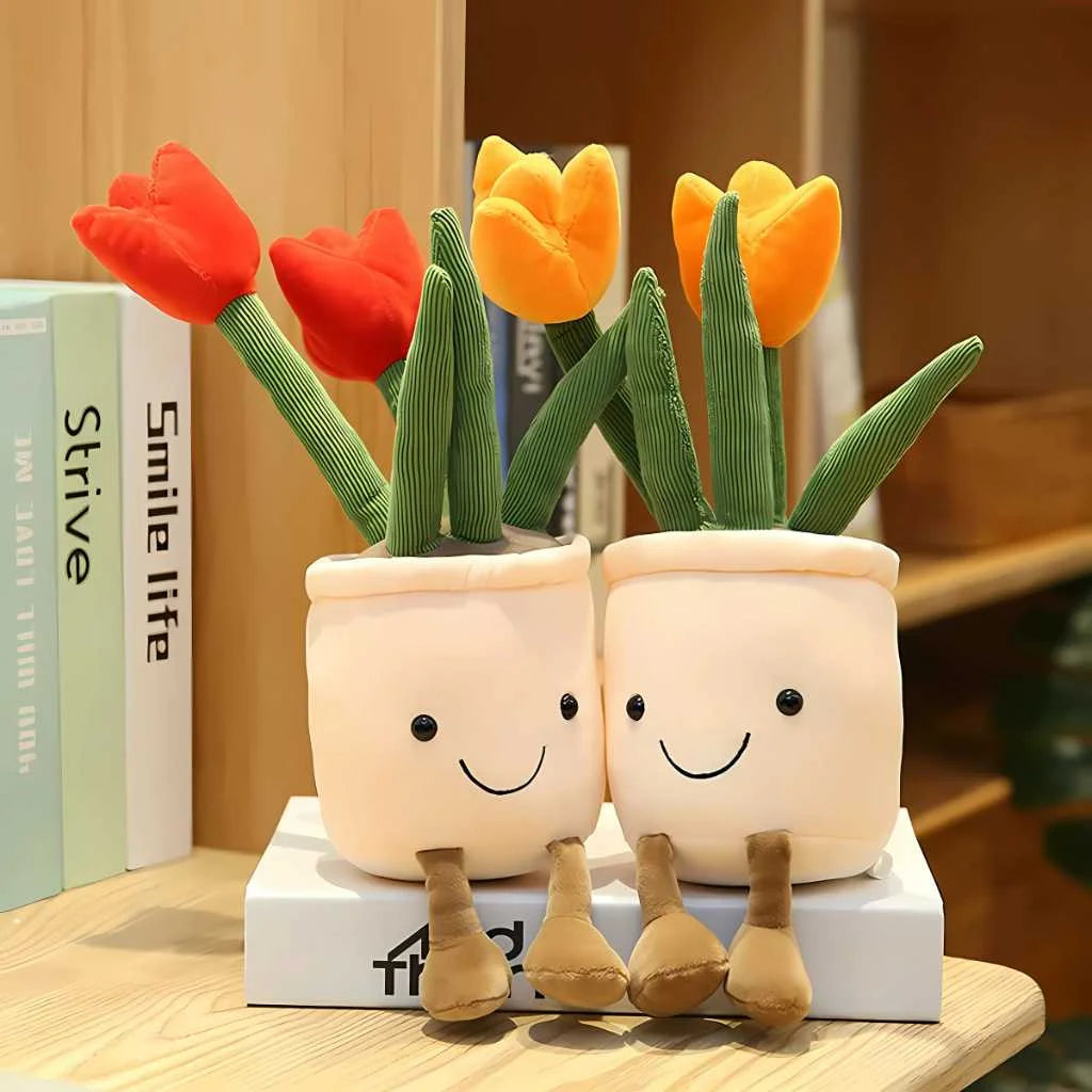 Cute Plush Flower Pot Soft Toy Doll for Kids