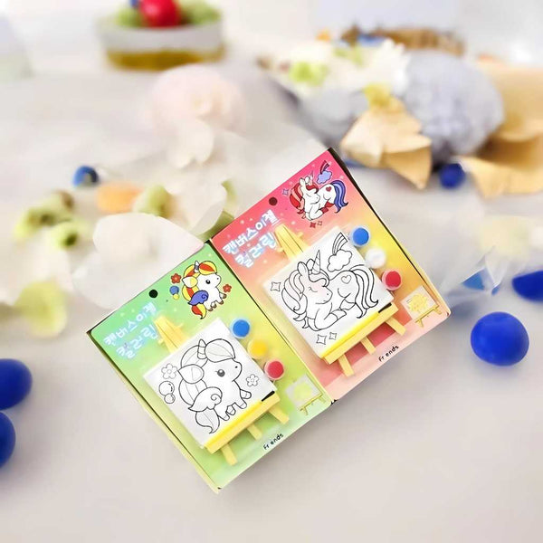 cute unicorn mini canvas painting kit for kids