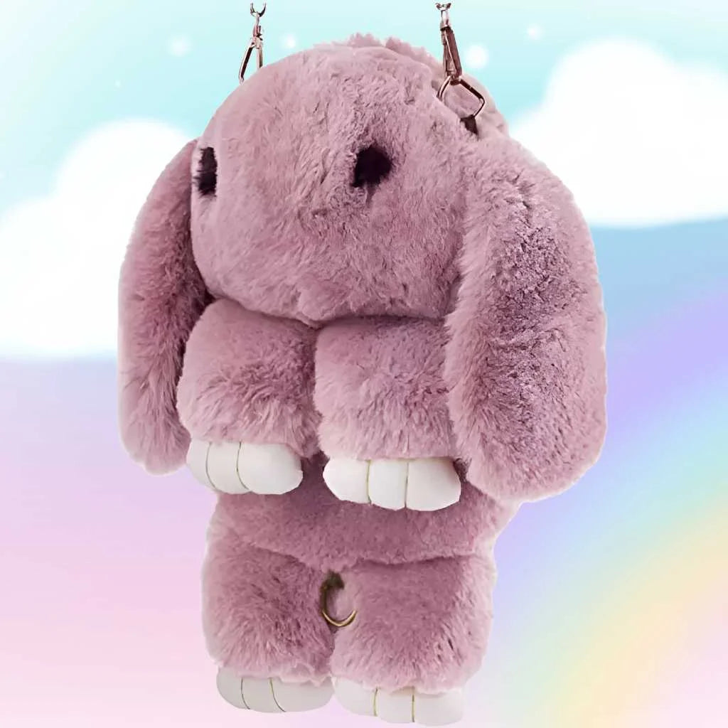 Stylish Plush Rabbit Bag for Girls with Chain